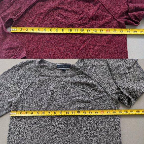2 Karen Scott Size SMALL Women Knit Sweater Scoop Neck Stretch Long-Sleeve Macys - Picture 5 of 10
